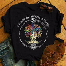 Load image into Gallery viewer, Yoga Girl Yoga Tree We Rise By Lifting Others Ladies T-Shirt Cotton S-3Xl Stylish Custom Tee Shirt
