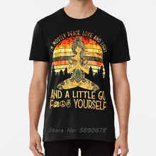 Load image into Gallery viewer, Yoga Tattoo Women - I'm Mostly Peace Love And Light T Shirt Yoga Tattoo Men Im Mostly Peace Love And Light Most Relevant Tshirt
