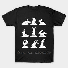 Load image into Gallery viewer, Men t-shirt Bunny Yoga T Shirt Funny Rabbits In Yoga Poses Sports tshirt Women t shirt funny tees
