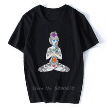 Load image into Gallery viewer, Men T-shirt Namaste Meditated Buddha Shirt OM Yoga Buddhism T Shirt Gift Tshirt Women T Shirt Cotton Tees Tops

