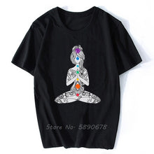 Load image into Gallery viewer, Men T-shirt Namaste Meditated Buddha Shirt OM Yoga Buddhism T Shirt Gift Tshirt Women T Shirt Cotton Tees Tops
