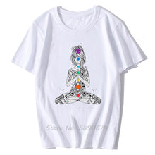 Load image into Gallery viewer, Men T-shirt Namaste Meditated Buddha Shirt OM Yoga Buddhism T Shirt Gift Tshirt Women T Shirt Cotton Tees Tops
