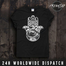 Load image into Gallery viewer, Hamsa Hand T Shirt Kitsch Boho Festival Hindu India Krishna Yoga Peace Love Gift(2)
