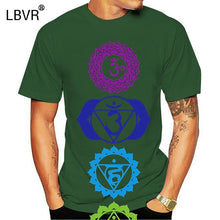 Load image into Gallery viewer, Full Chakras Yoga Mens Unisex Tshirt Hippie Spiritual Meditation Sizes Small-XXL Women tshirt

