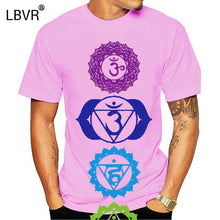 Load image into Gallery viewer, Full Chakras Yoga Mens Unisex Tshirt Hippie Spiritual Meditation Sizes Small-XXL Women tshirt
