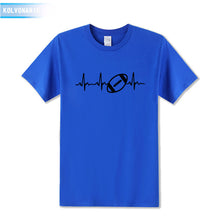 Load image into Gallery viewer, 2018 New Funny Heartbeat Of American Footballer Printed T Shirt Short Sleeve O-Neck Cotton Casual T-Shirt Men's Tshirts TO-16

