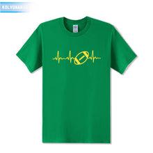 Load image into Gallery viewer, 2018 New Funny Heartbeat Of American Footballer Printed T Shirt Short Sleeve O-Neck Cotton Casual T-Shirt Men's Tshirts TO-16
