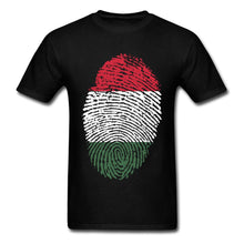 Load image into Gallery viewer, Fashion Hungary Flag Fingerprint T-shirt Men T Shirt Striped Tshirt Hip Hop Tops Cotton Tees Short Sleeve Clothing Summer
