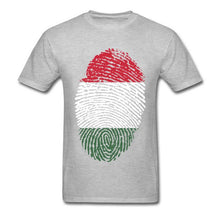 Load image into Gallery viewer, Fashion Hungary Flag Fingerprint T-shirt Men T Shirt Striped Tshirt Hip Hop Tops Cotton Tees Short Sleeve Clothing Summer
