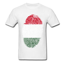 Load image into Gallery viewer, Fashion Hungary Flag Fingerprint T-shirt Men T Shirt Striped Tshirt Hip Hop Tops Cotton Tees Short Sleeve Clothing Summer
