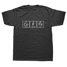 Load image into Gallery viewer, Funny New Coffee T Shirt Men Short Sleeve Cotton Cool Science Chemistry Of Coffee T-shirt Mans Tops
